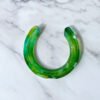 Fer à cheval – Effet aquarelle vert/jaune