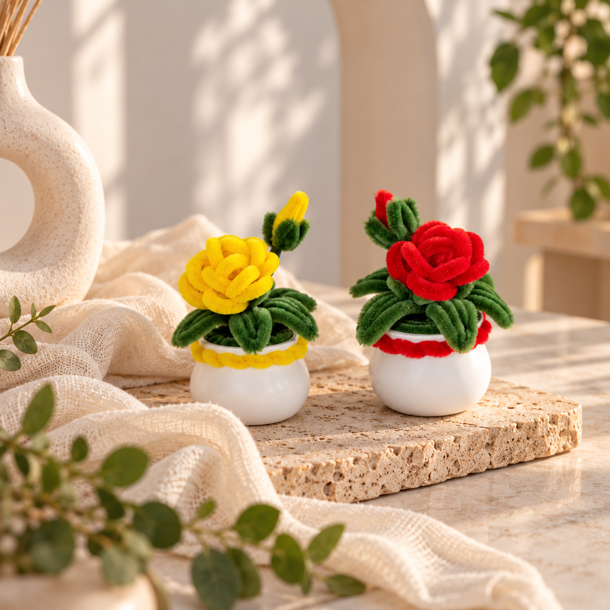 Mini-rose en pot